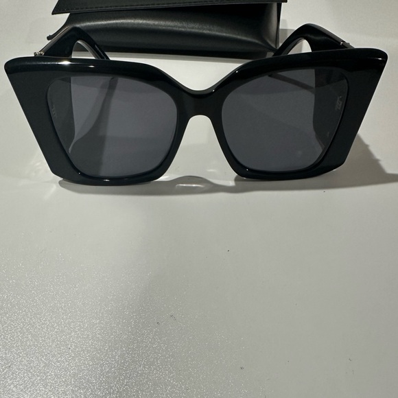 Saint Laurent Monogram Acetate Blaze Rectangular Sunglasses YSL